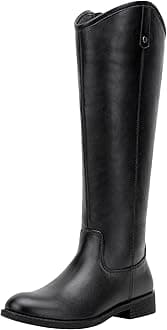 Vepose Women's Knee High Boots 956 Wide Calf Zipper Tall Fashion Boots