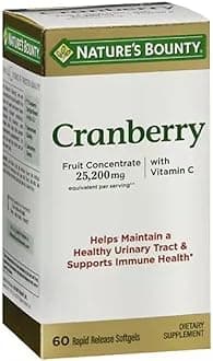 Nature's Bounty Cranberry Dietary Supplement 60 Soft Gels (Pack of 4)