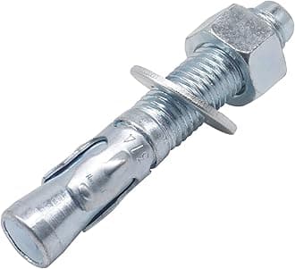 3/4" x 4-1/2" Wedge Anchor, for Cement and Concrete only, zinc-Plated Carbon Steel Screws and lag Bolts （ 10 pcs
