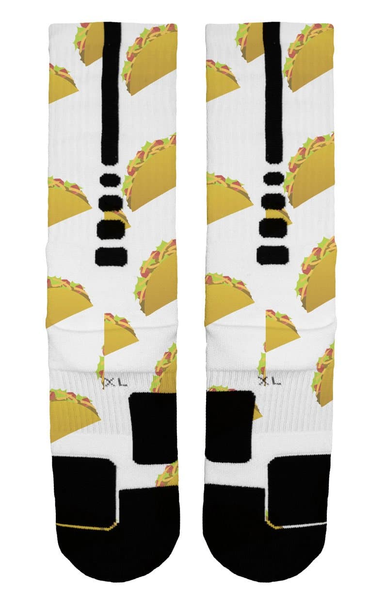 Taco Custom Designed Nike Elite Socks - Large (8-12)