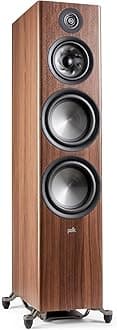 Polk Audio Reserve Series R700 Tower Speaker, 1" Tweeter, Dual 6.5" Woofers & Dual 8" Long-Throw Drivers, Hi-Res Certified, Dolby Atmos & IMAX Enhanced for Dynamic Home Theater Audio, Walnut Brown