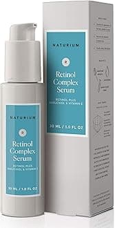 Naturium Retinol Complex Serum, Encapsulated Retinols & Bakuchiol, Refining & Smoothing Facial Serum, 1 oz