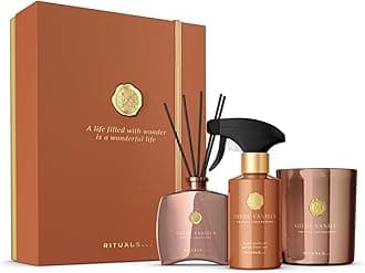 RITUALS Suede Vanilla L Gift Set - 3 Luxury Room Fragrances from the Private Collection - Aromatherapy Gift Box with Room Fragrance, Scented Candle and Reed Sticks