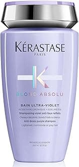 KERASTASE Blond Absolu Bain Ultra-Violet Shampoo - Neutralizes Brassy Undertones, With Blue and Violet Pigments, Restores Shine and Softness