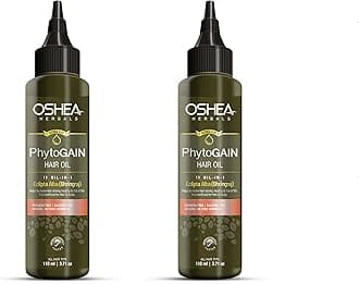 Oshea Herbals Phytogain Natural Hair Growth Oil Enriched with Bhrinjaraj | Promotes Strong Hair Growth | Paraben & Silicone Free - 110ml (Pack of 2)