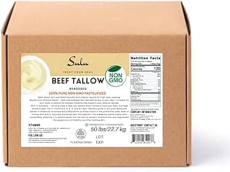 50 lbs 100% Pure Rendered All-Purpose Beef Tallow-Food Grade- Fully Rendered