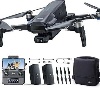 Sentinel HS600D 3-Axis Gimbal Drone with Camera for Adults, Professional 8K Photo, Level-6 Wind Resistance, 6KM Transmission, 80-Min Flight, Smart Track, Auto Return & Beginner Mode