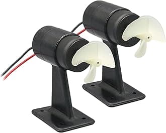 LOVIVER DC 12V 24V Underwater Thruster Motor 3 Blade Anti Rust Propeller Motor for RC Ship Control Boat accessories, CW CCW