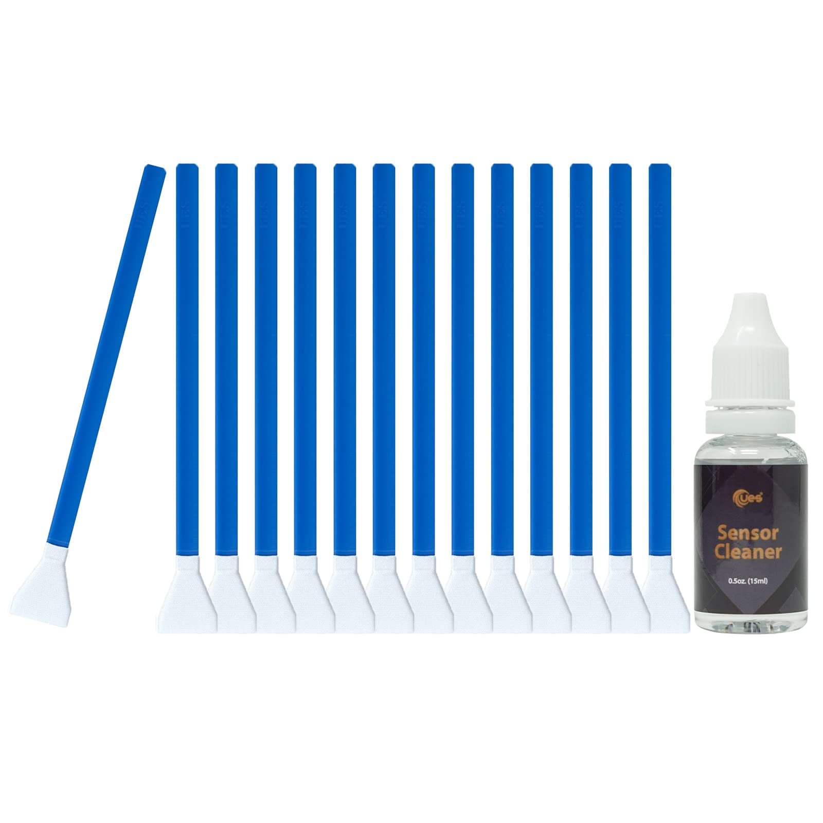 APS-C Sensor Cleaning Kit (APSC16) - 14pcs 16mm Sensor Cleaning Swabs & 15ml Alcohol-Free Sensor Cleaner - Compatible with Sony, Nikon, Canon, Fujifilm APS-C DSLR & Mirrorless Cameras