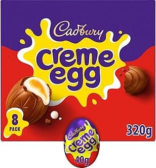 Cadbury Creme Milk Chocolate Egg Pack of 8 Eggs, 320g