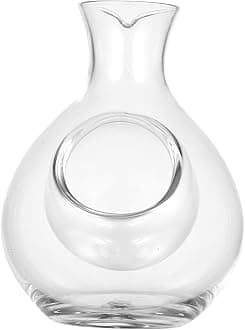 Luxshiny Clear Glass Sake Bottle Server with Hole Sake Pot Japanese Crystal Glass Wine Carafe 300Ml with Smooth Pour Design Perfect for Small Gatherings