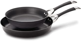 Symmetry Hard-Anodized Nonstick French Skillet Twin Pack, Black