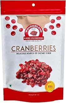 Wonderland Foods 200g Healthy & Tasty Californian Sliced & Dried Cranberry Pouch