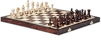 Hand Crafted Tournament 76 Wooden Chess Set 16" x 16"