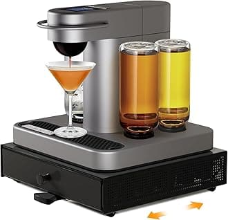 Cocktail Capsule Storage Drawer Organizer - Compatible with Bartesian Cocktail Maker - BEV Black Decker Cocktail Maker - Holds Up to 36 Capsules - Home Bar Accessories for Cocktail Maker,Black