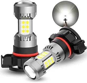 PHINLION 2504 PSX24W 12276 LED Fog Light Bulbs, 3200 Lumens Super Bright, 6000K Xenon White, 3030 30 SMD Chips, DRL Replacement Lamps for Cars, Trucks, SUVs
