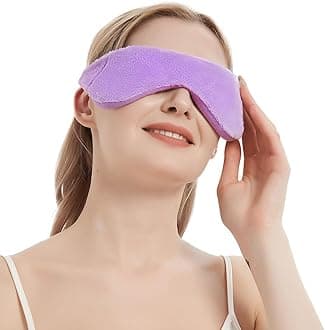 Heated Eye Mask - Microwaveable Moist Heat Compress for Dry, Itchy Eyes & Styes - Purple