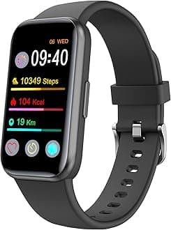 ZURURU Fitness Tracker with Blood Oxygen, 24/7 Heart Rate and Sleep Tracking, IP68 Waterproof Activity Sport Health Tracker Smart Watch with Step Counter Pedometer for Women Men