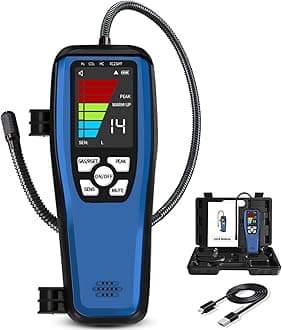 Refrigerant Leak Detector for Air Source Heat Pumps, ALD-200 ASHP Freon Leak Detector Detect R22, R134a, R415b, R417a CFCs HCFCs HFCs HCs HFOs Leak Detector HVAC
