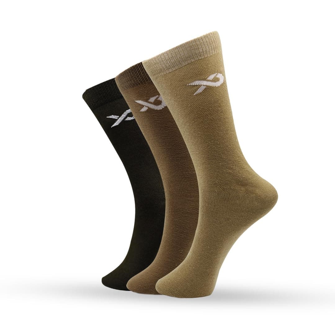 XJARVIS® Texas Premium Socks for Men's Solid Calf Crew Combed Cotton Full Length Formal Official Socks for All Season