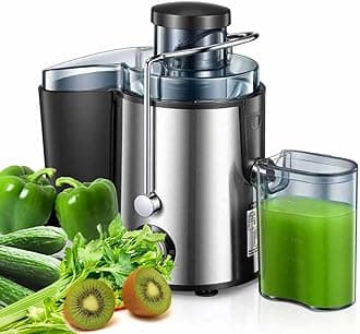 Juicer 1000W Centrifugal Juicer Machines Whole Fruit and Vegetable 2 Speed Settings, Large 65MM Feed Chute, 500ML Cup, Easy to Clean, Anti-drip