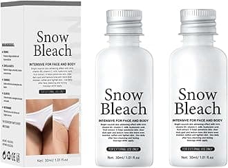 Snow white Cream, White And Private Cream, Dark Skin Bleaching Cream, Body Skin Bleaching Cream, Skin Lightening And Black Removing Cream, for Inner Thigh, Underarm, Elbow (2PC)
