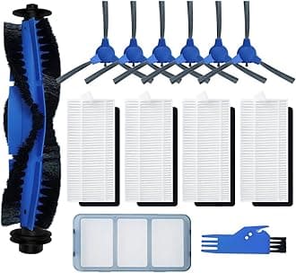 SONGRUI Replacement Parts for eufy robovac 11S, 12, 15T, 15C, 25C, 30, 30C, 35C Slim Carpet Robotic Vacuum Cleaner Hepa Filter Pre-filter Roller Brush Spin Side Brushes Attachment (with Pre-Filter)