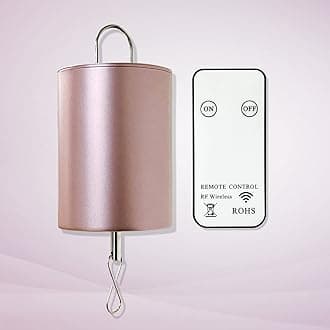 FONMY Wind Spinner Motor with Remote Battery Operated 20RPM Hanging Display Rotating Motor for Disco Ball Baby Crib Wind Chime Mobile Yard Decor Ornaments Outdoor Sculptures-Copper Color-Medium Speed