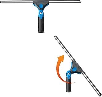 Unger 975510Unger Professional Grip Swivel Squeegee, 18", Blue and Black