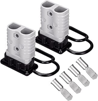 Spurtar Anderson Connector, 175A, Set of 2, Quick Connector, Wiring Connector, 12V-36V, Battery Terminal, Wiring Connector, Power Plug, Suitable for 1/0-2 AWG Wire, Flat Terminal, Car Battery Connector, UL Listed