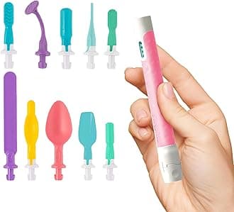 TalkTools Sensi Oral Sensory Therapy Tool with Soft Sensi Jaw Tips (Pink, 10 Tips Set - Pink)