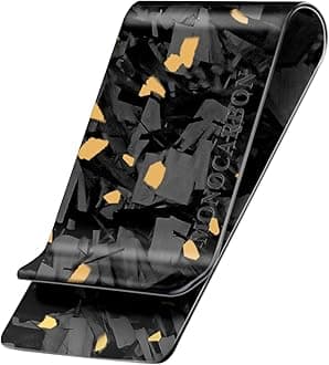 Carbon-Fiber-Money-Clip-for-Men, Minimalist-Money-Holder for Cash, High Elastic Carbon-Fiber-Wallet, Slim and Durable