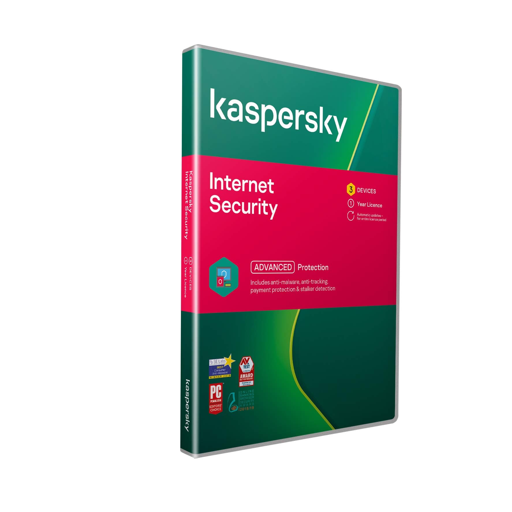 Kaspersky Internet Security 2021 | 3 Devices | 1 Year | Antivirus and Secure VPN Included | PC/Mac/Android | UK Activation Code by Post