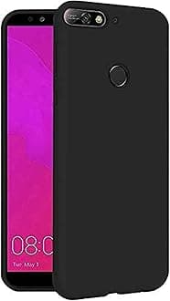 KRL Mobile Back Cover Case for Honor 7C (Silicone Case|CameraProtection|Black RL-0209)