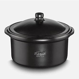 REGAS Spanish Clay Pot Cocotte, Traditional Ceramic Pot (5000ml - 28cm #9200, BLACK)