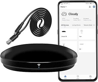 FRANKEVER Smart IR Remote Control,All in One IR Blaster Control, Universal WiFi Infrared Remote Control for TV DVD Air Conditioner STB etc,Compatible with Alexa, Google Assistant