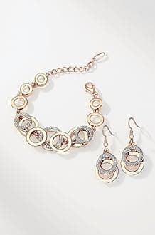 Shining Diva Fashion AAA Crystal 18k Rose Gold Stylish Jewellery for Women and Girls