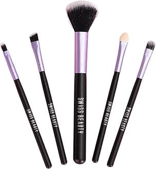 Swiss Beauty Makeup Brushes Set, Makeup Accessory, Purple, 100G