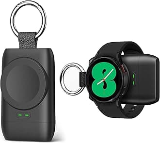 Aukvite Samsung Watch Charger - Portable USB C, 1400mAh With Keychain for Galaxy Watch 7/6/5/4/3/4 Classic, Compact Design (Black)