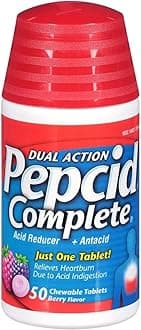 Pepcid Complete Berry Flavor - 100 Chewable Tablets (50ct x2 bottles)