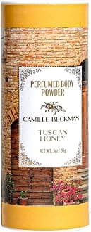 Camille Beckman Tuscan Honey Scented Talc-Free Body Powder, Perfumed Dusting Powder, 3 Ounce
