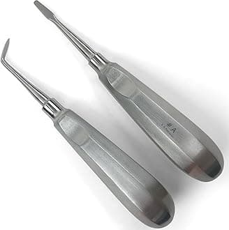 Root Elevator Set – Luxating Periotome, Apical Molt Osteotome, Root Extraction Instruments, Professional Oral Implant Tools - 2 Pcs