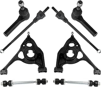 TRQ Front Steering & Suspension Kit Control Arm with Ball Joint Sway Bar Stabilizer Link Tie Rod Compatible with 2003-2019 Chevrolet Express 2500 Express 3500 GMC Savana 2500 Savana 3500