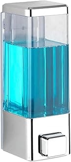 Twizzle Liquid Hand Wash Soap Dispenser for Bathroom, Kitchen, Sink Wall Mounted Plastic ABS 400 ML- (Pack of 1)