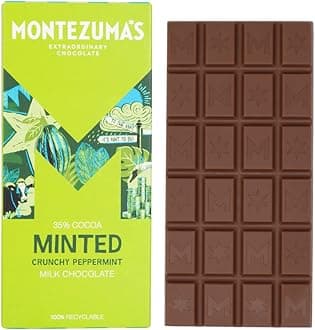 Montezuma's Minted, 35% Cocoa, Milk Chocolate With Peppermint, Gluten Free, 90g Bar