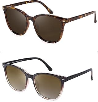 FIMILU2 Packs Sunglasses for Women Polarized UV400 Protection Lens Big Frame Fashion Glasses Trendy Stylish Shade