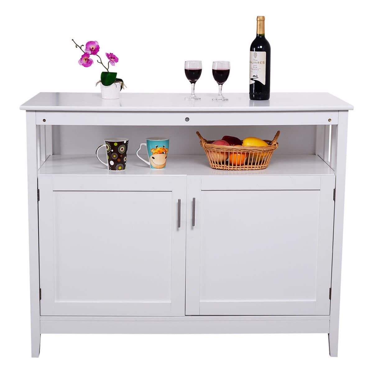 Modern Kitchen Storage Cabinet Buffet Server Table Sideboard Dining Wood