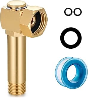 Garden Hose Reel Parts Fittings Extended length Swivel Elbow Connector Garden Hose Swivel Reel Replacement Parts Brass Replacement Part Increase Length (1 PCS)