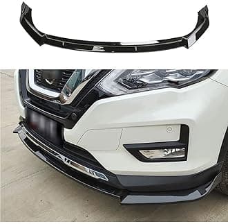 Car Front Bumper Lip Splitter for Nissan X-Trail XTrail 2017-2020, ABS Lip Front Bumper Splitter Lip Body Kit Chin Spoiler Diffuser Protector Cover Auto Protection Decorative Trim