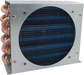 Small with Shell Copper Tube Heat Exchanger for Physical Cooling Condenser Coil Refrigerator Aluminum Fin Heat Exchanger Joyous (Color : 2x5x120-120mm)